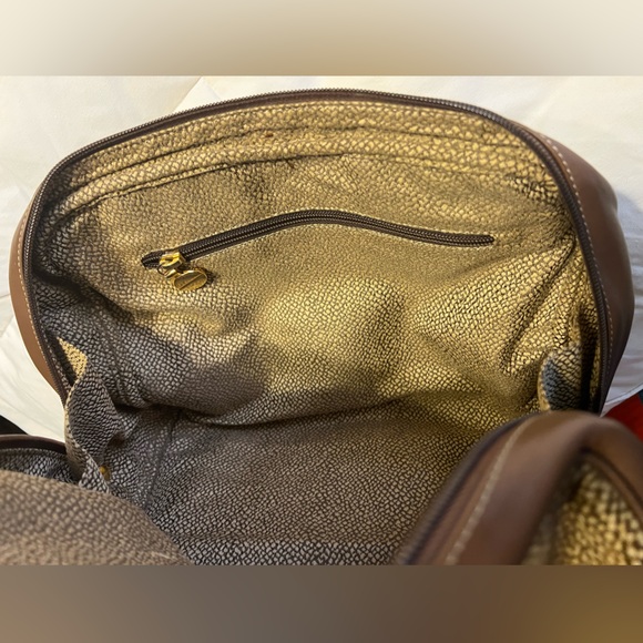 Borbonese Redwall authentic large dome purse. Made in Italy. Quail suede leather - Picture 13 of 16